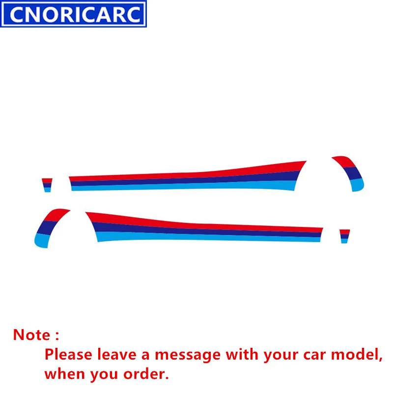 CNORICARC спортивный стиль автомобиля боковые юбки наклейка талии линии наклейки для BMW X6 X4 триколор обе стороны виниловые наклейки