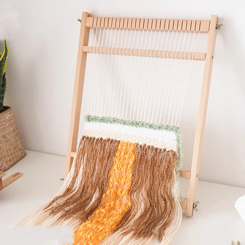 Мини DIY деревянная вязальная машина тканевая Гобеленовая игрушка ткацкий станок