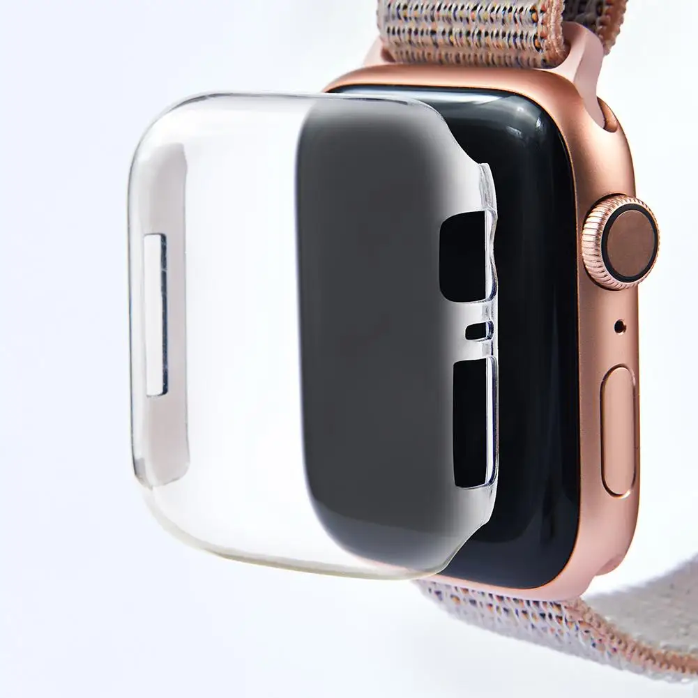 Умный чехол для электронных аксессуаров подходит для Apple Watch 4 серии 40/44 мм прозрачная защита цвета Scr