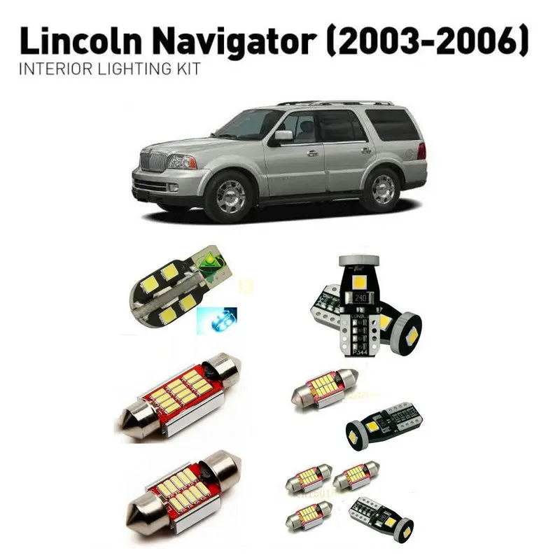 Светодиодные внутренние фары для Lincoln navigator 2003-2006 19 шт. светодиодные автомобилей