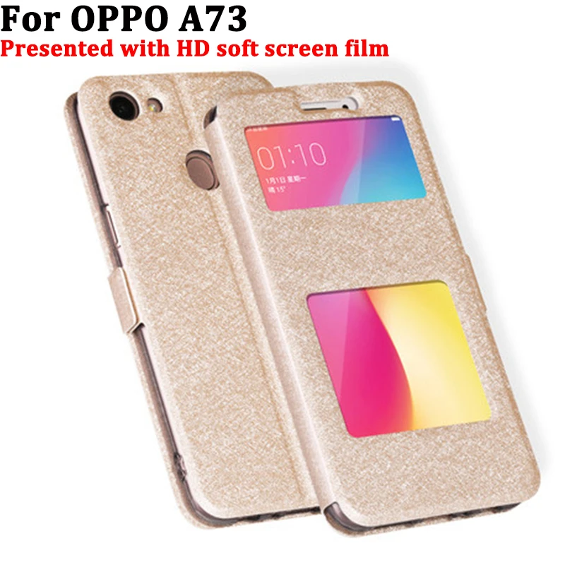 Чехол с открытым окном для OPPO A73 чехол телефона s OPPOA73 откидной крышкой A 73 T задняя