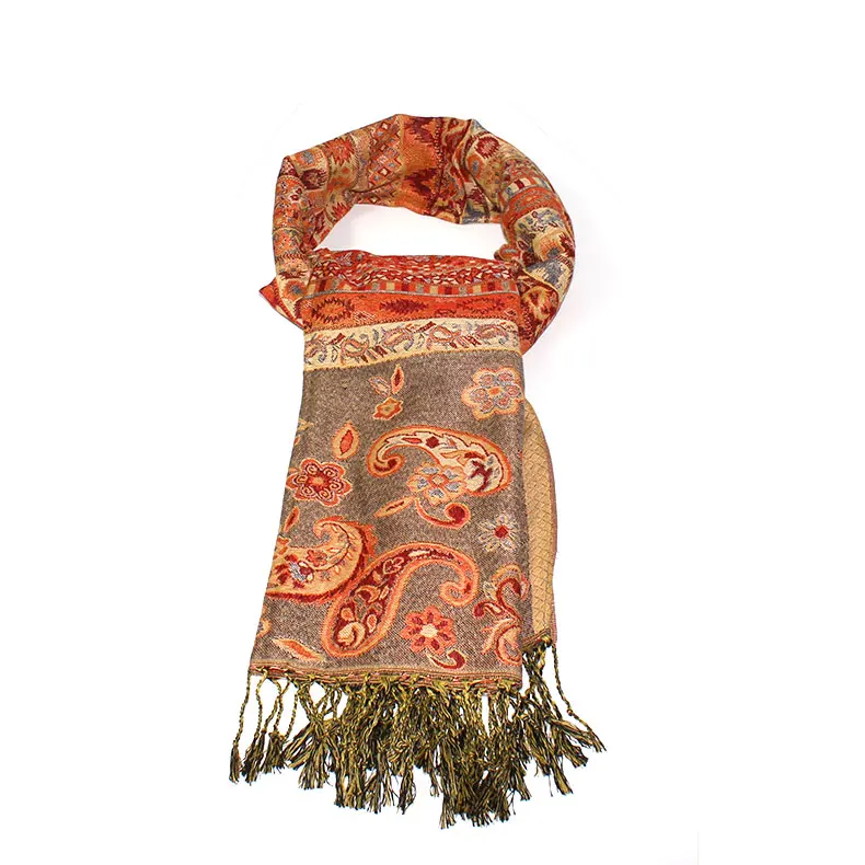 Индийский Пейсли палантин непальский зимний шарф шарфы с этническим орнаментом хлопковый палантин Пашмина для женщин Echarpe красочные Шали Обертывания 190*70 см