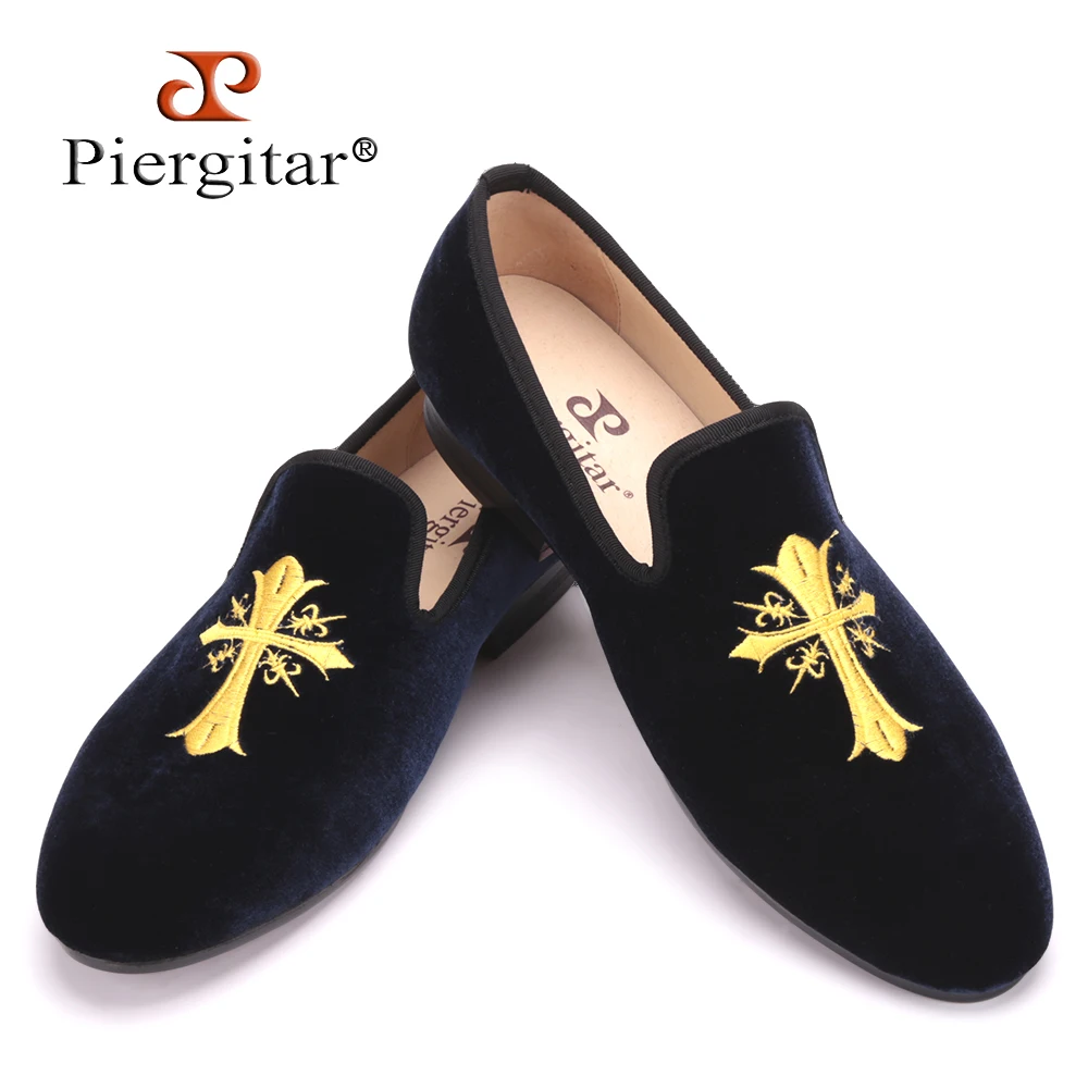 Größe grün Schuhe blau Freies Verschiffen Plus Partei 17 4 Exquisite Männer Wohnungen Samt Stickmuster rot Schwarzes Und Uns Faulenzer Hochzeit zFUBx4wq