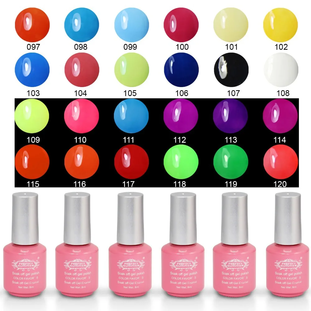

Perfect Summer Nail Art Gel Polish 8ml Soak off Cured Led UV Lamp Special Offer 240 Colors Fashion UV Gel Polish Gel lacquer