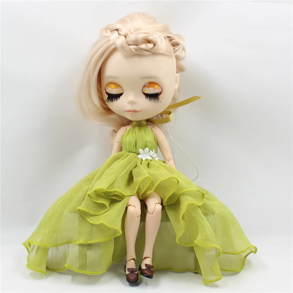 Neo Blythe Doll Chiffon Dress with Flower 6