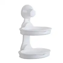 Домашняя ванная комната белая пластиковая мыльница контейнер креативный Туалет Настенный мыльница банка