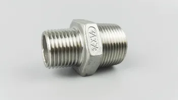 

3/8" to 1/8" BSP Male Thread Equal Pipe Fitting 304 Stainless Steel Hose Straight Connector for Water Gas Oil Tube