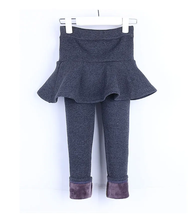 Зимние штаны для маленьких девочек; детские леггинсы; хлопковые леггинсы для девочек; Плотная юбка-брюки для девочек; многослойные юбки; детская одежда