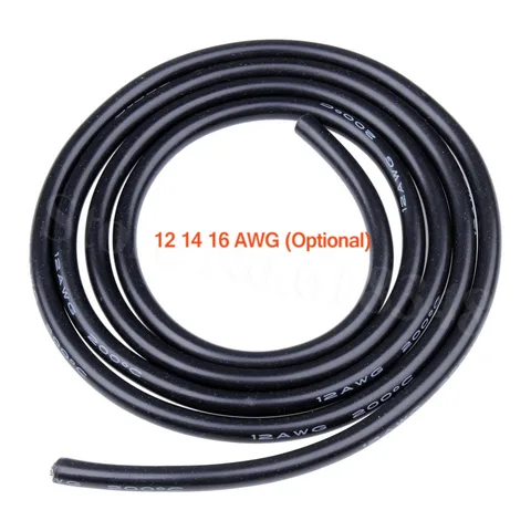 12 14 16 AWG Silicone Wire Cable Flexible Red Black For RC Car Airplanes Helicopter Helis Spare Parts title=