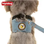 Hipidog-Jean-Denim-Adjustable-Dogs-Vest-Harness-Matching-Leash-Chain-Pets-Dogs-Cats-Chest-Strap-Rope