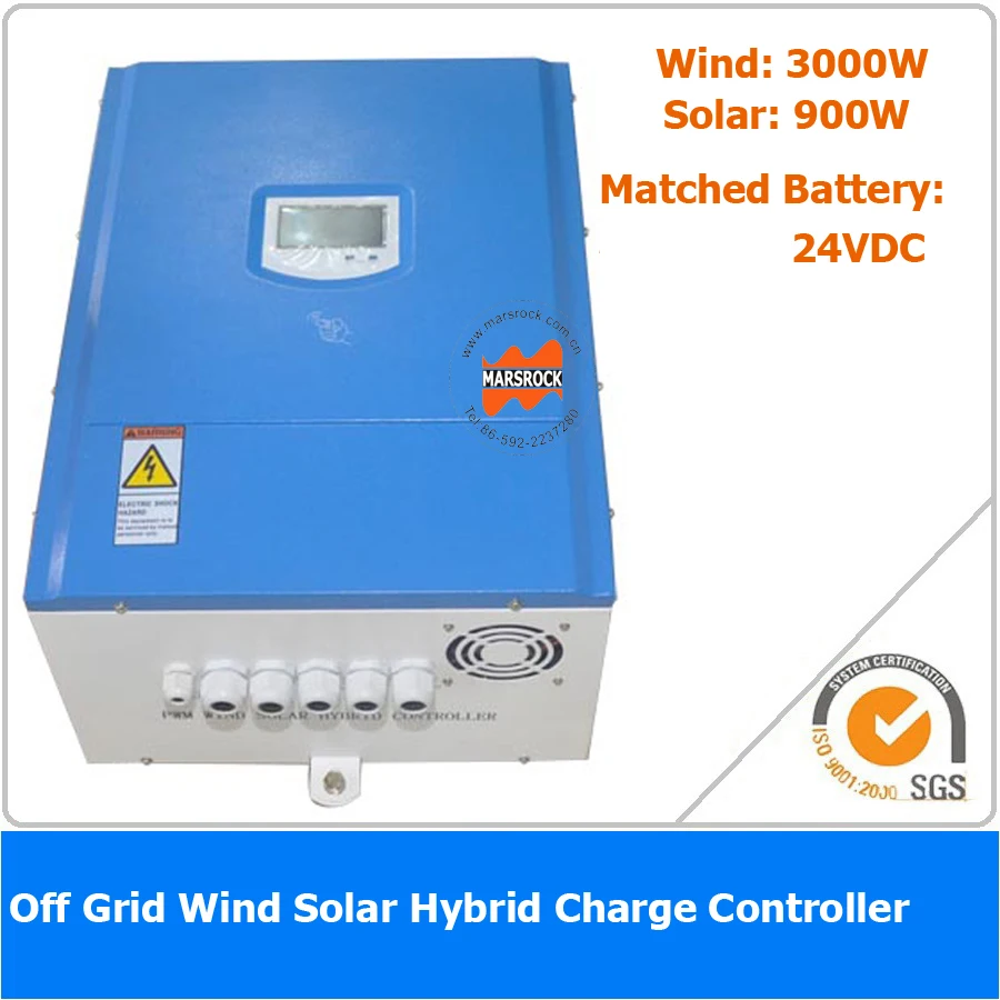 3900W 24VDC Off Grid Wind Solar Hybrid Charge Controller, 3000W Wind