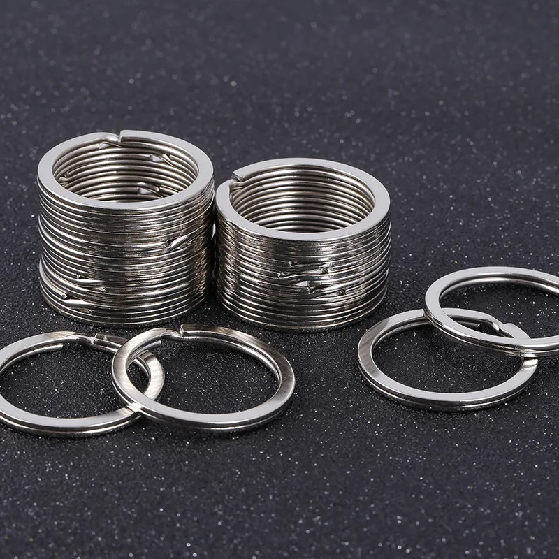 

20pcs Big Metal Keyring 2.0x30mm Double Key Chain Flat Ring Iron Wire Circle Key Holder Metal Findings Supplier DIY Accessories