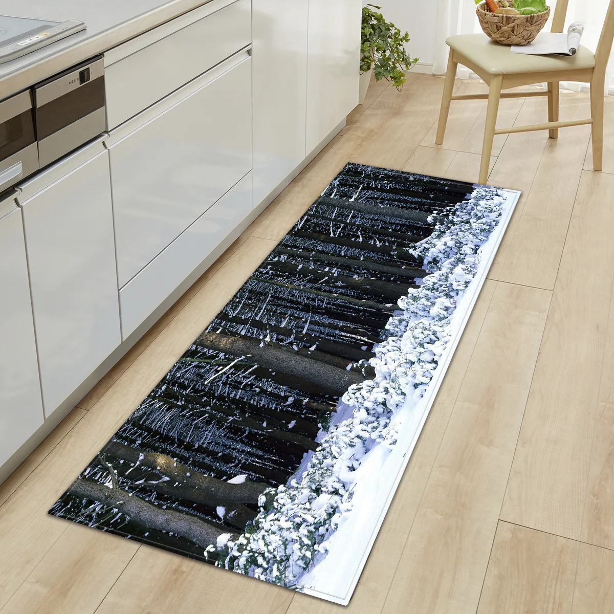 Zeegle 3D живописный узор, кухонный Коврик для пола, Нескользящие ковры, впитывающие коврики для стола, кухонные коврики, мягкие коврики - Цвет: 0034