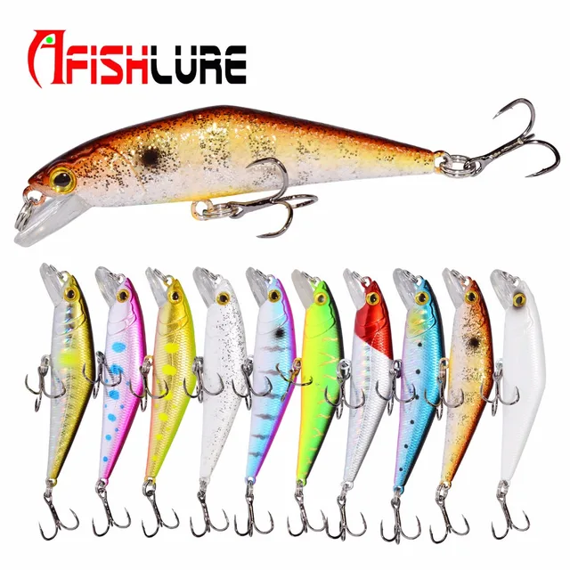 US $4.12 Bass Wobblers Trout Fishing Bait 66mm8g Minnow Lures Hard Baits Iscas Artificial Pesca Leurre Lure