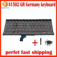 NEW original for macbook pro 13” retina A1502 GR DE Germany German Deutsch QWERTZ Tastatur keyboard replacement 2013 2014 2015