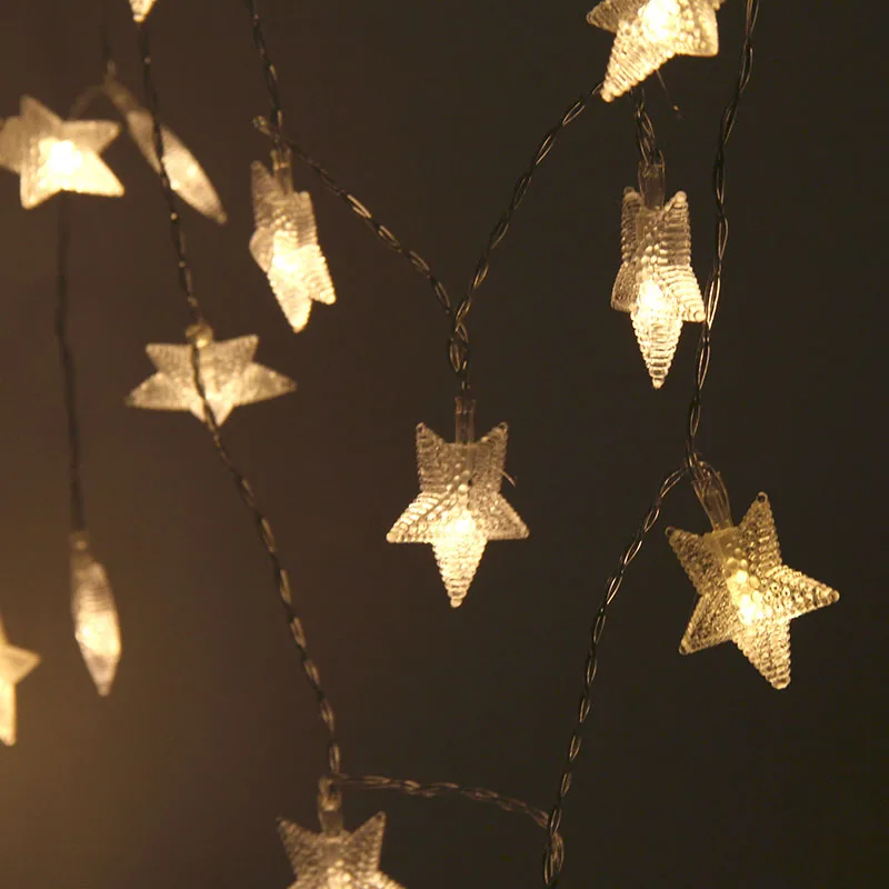 5M 40Led Lights Christmas Tree Snow Star Bulbs Led String Fairy Light