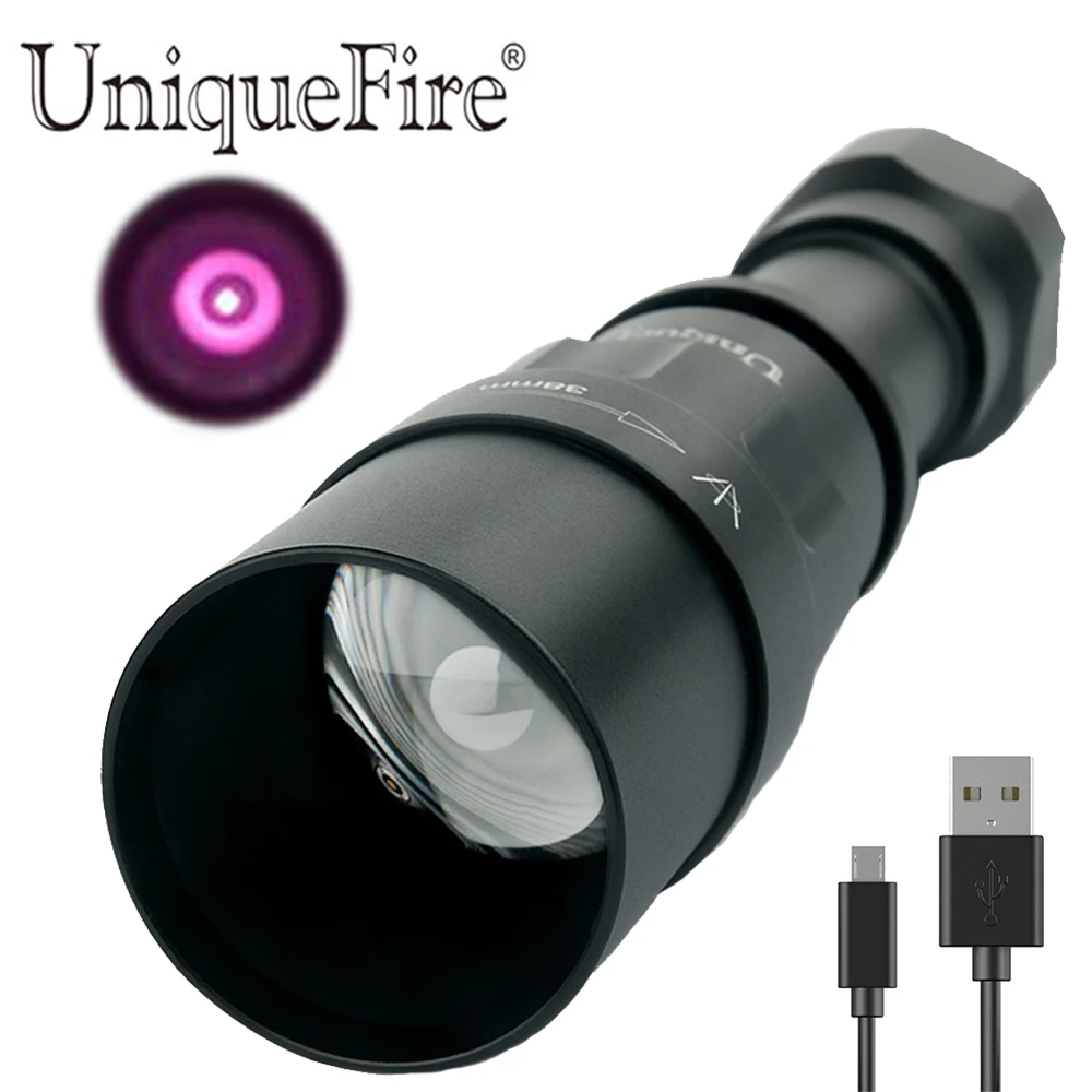 UniqueFire 1605 USB Перезаряжаемый T38 IR 940nm светодиодный светильник для вспышки