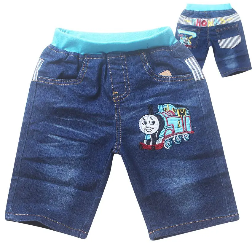 Новые летние джинсы для мальчиков Детская одежда из хлопка детские шорты, штаны одежда для малышей с героями мультфильмов