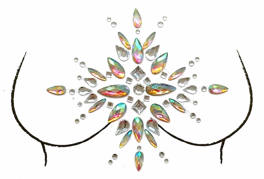 

2017 Bindi Sticker Handpicked Boho And Tribal Style Body Decor Sticker can be Stick On Self Adhesive Gems Chest nipple Sticker