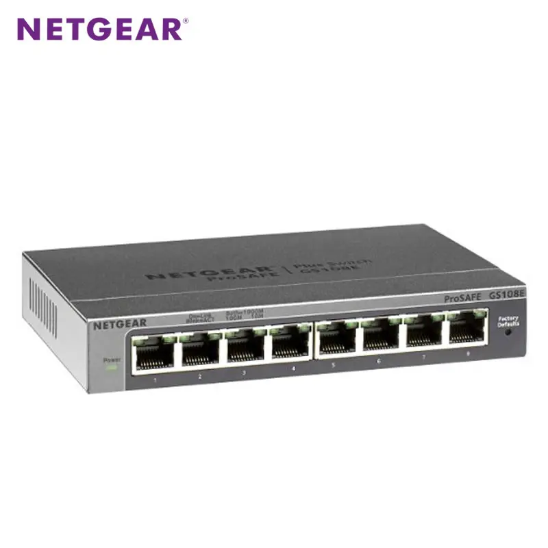 NETGEAR GS108E 8 Port Gigabit  Managed Switch 10/100