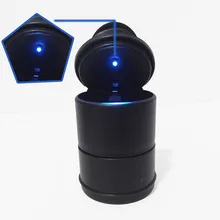 Светодиодный портативный автомобильный пепельница автомобильный Пепельница держатель чашка пепельница автомобиль автоматический многофункциональный Blu-Ray интерьер автомобиля аксессуары