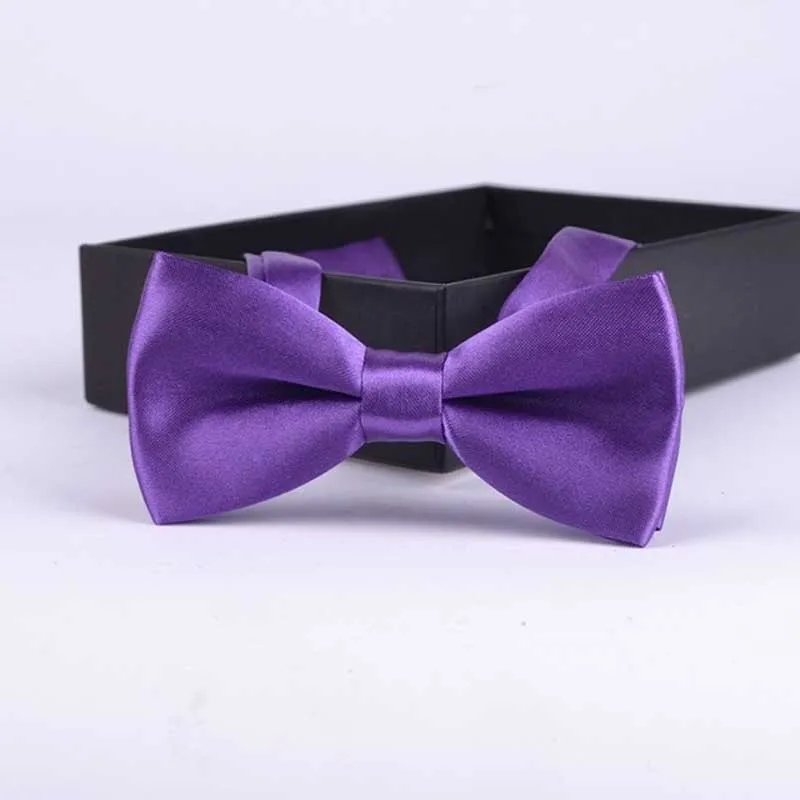 Kid Purple 35 цветов, однотонные модные галстуки-бабочки для жениха, мужчин, детей, торжественные цветные галстуки-бабочки для мужчин, свадебные галстуки-бабочки - Цвет: Kid Purple