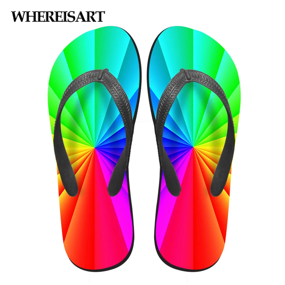 

WHEREISART 3D Candy Color Women Casual Flip Flops Summer House and Beach Non-slip Flipflops for Woman Ladies Soft Slipper Mujer