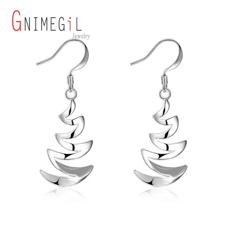 GNIMEGIL E203 серебряные серьги модные ювелирные изделия сережки с полумесяцем серия