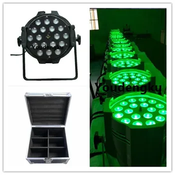 

6 pcs with flightcase 18x10w rgbw 4in1 led zoom par light zoom led par can DJ Stage Show Light