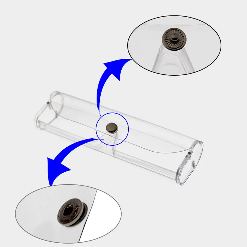 Прозрачный Чехол для очков s, Чехол для очков для чтения, оптическая прозрачная коробка, Чехол для очков для женщин и мужчин, металлическая застежка