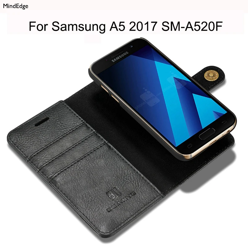 Magnetic Detachable Flip Leather Case for Samsung Galaxy A5 2017 Case Cover Shockproof Stand Wallet for Samsung A520 SM-A520F