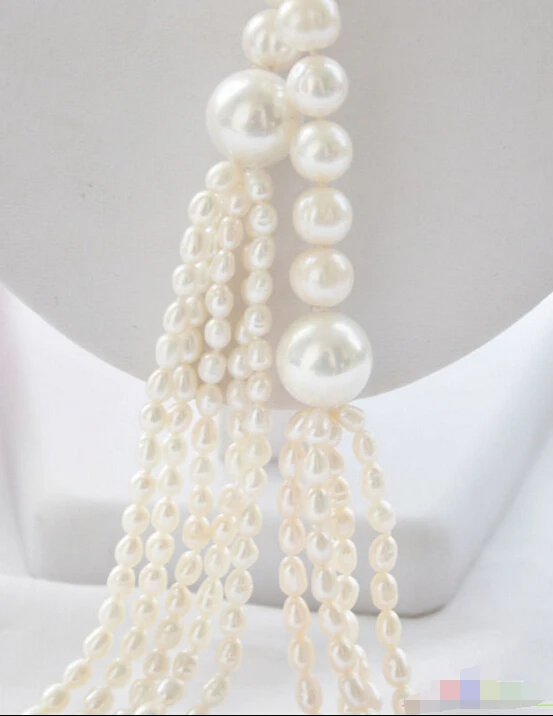 

song voge gem nanJ0442 New Style 50" 10mm white round freshwater pearl necklace