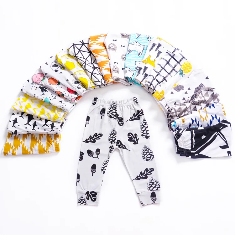 

Baby PP Pants Children Casual Trousers Animal Character Geometry Print Boy Harem Pants Girls Loose Leggings Infant Toddler Pants