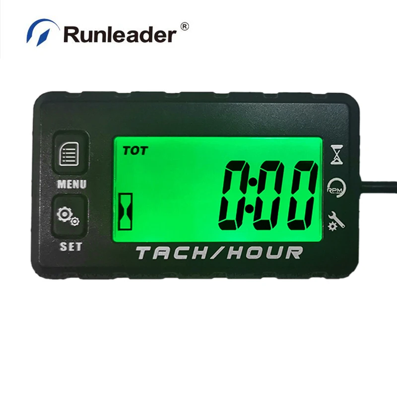 Runleader цифровой индуктивный тахометр мотоцикл тач счетчик часов корабль Тахометр
