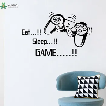 

YOYOYU Vinyl Wall Decal "Eat Sleep Game" Interesting Fun DIY Boy Bedroom Home Morern Art Decoration Sticker FD076