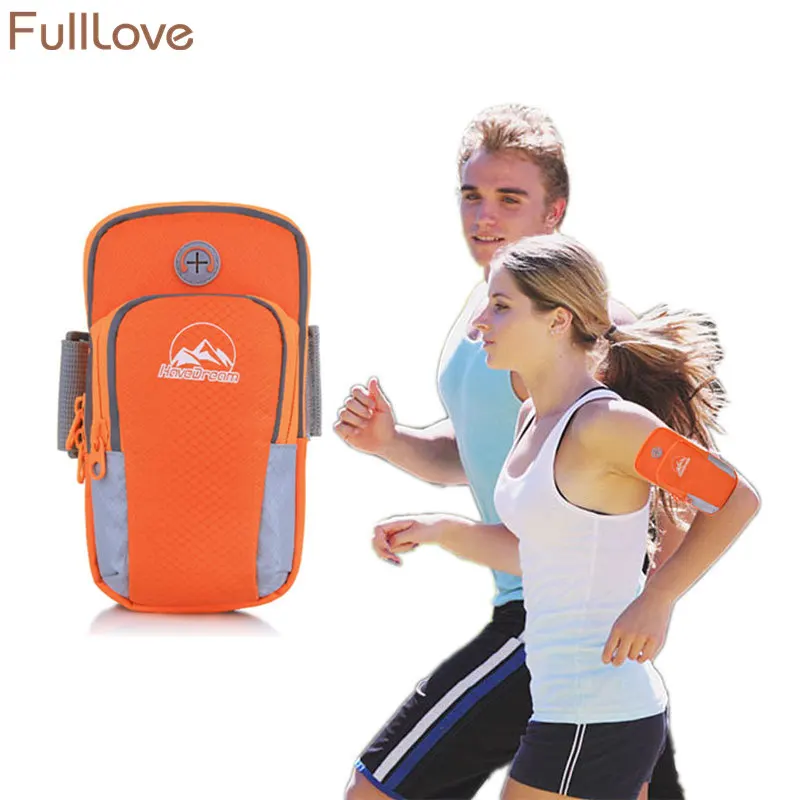 

16*10cm 1PC Fashion Sport Bag Patchwork Ziplock Jogging Gym Running Arm Bags for Mobile Phones Less 6 Inch Black Storage Bag
