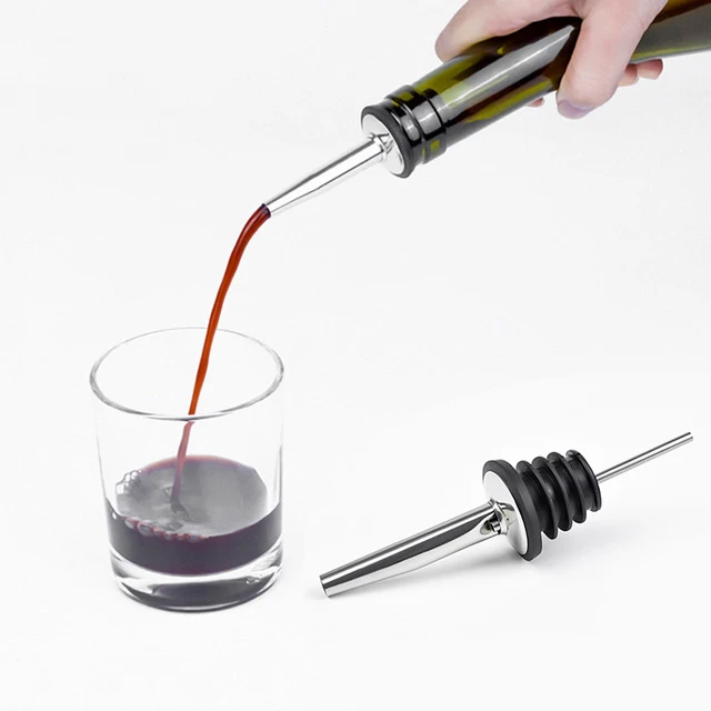 2Pcs/Lot New Stainless Steel Liquor Red Wine Pourers Free Flow Wine