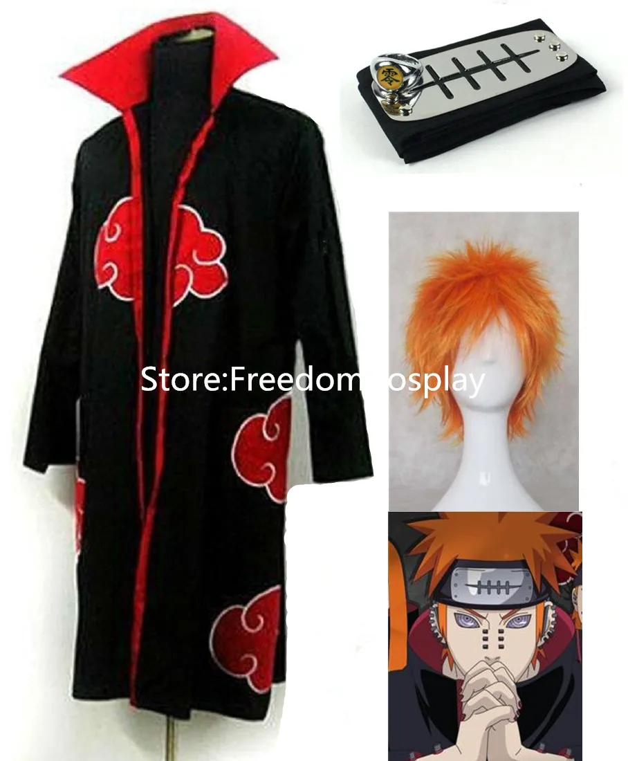 

Free shipping Naruto Akatsuki Pein Cosplay Pain Costume full set