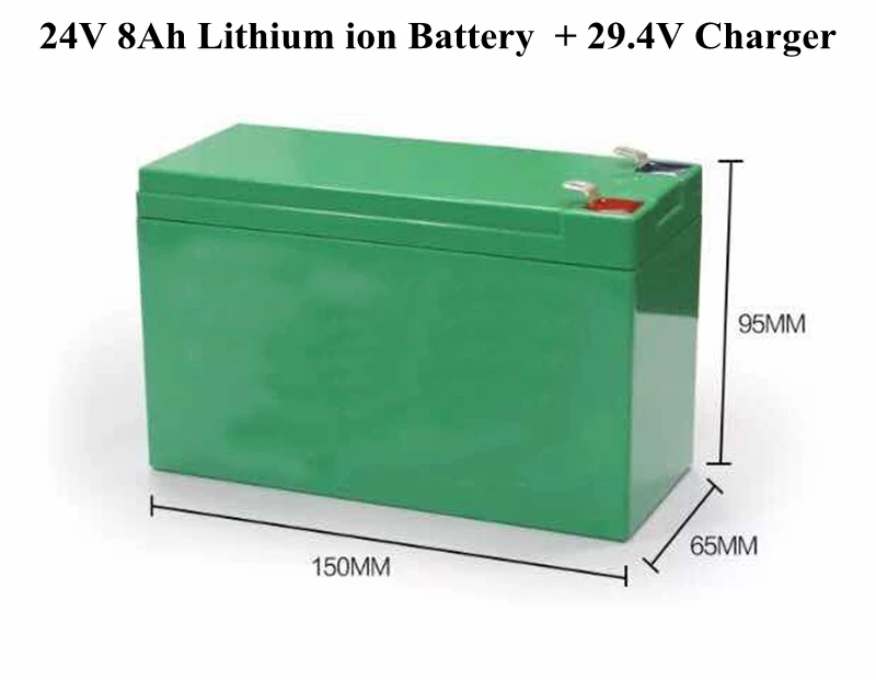 

GTK 24v 8Ah electric bike battery 7S li-ion 24v bateria litio with BMS for electric bicycle power wheelchair + 29.4v 2A charger