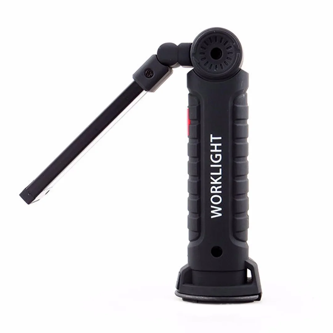 COB LED Rechargeable Magnet Flashlight Flexible Inspection Torch Work Light