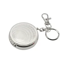 Portable Pocket Ashtray/Vehicle Cigarette Ashtray Mini Stainless Steel Ashtray with Key Chain and Cigarette Snuffer Dropshipping
