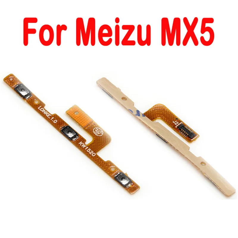 Высококачественный гибкий кабель с кнопкой громкости для Meizu MX4 MX6 MX5 PRO 5 M2 M3 M5 M5S M5C Note M3S M1 металлический гибкий кабель с кнопкой включения и выключения - Цвет: For Meizu MX5