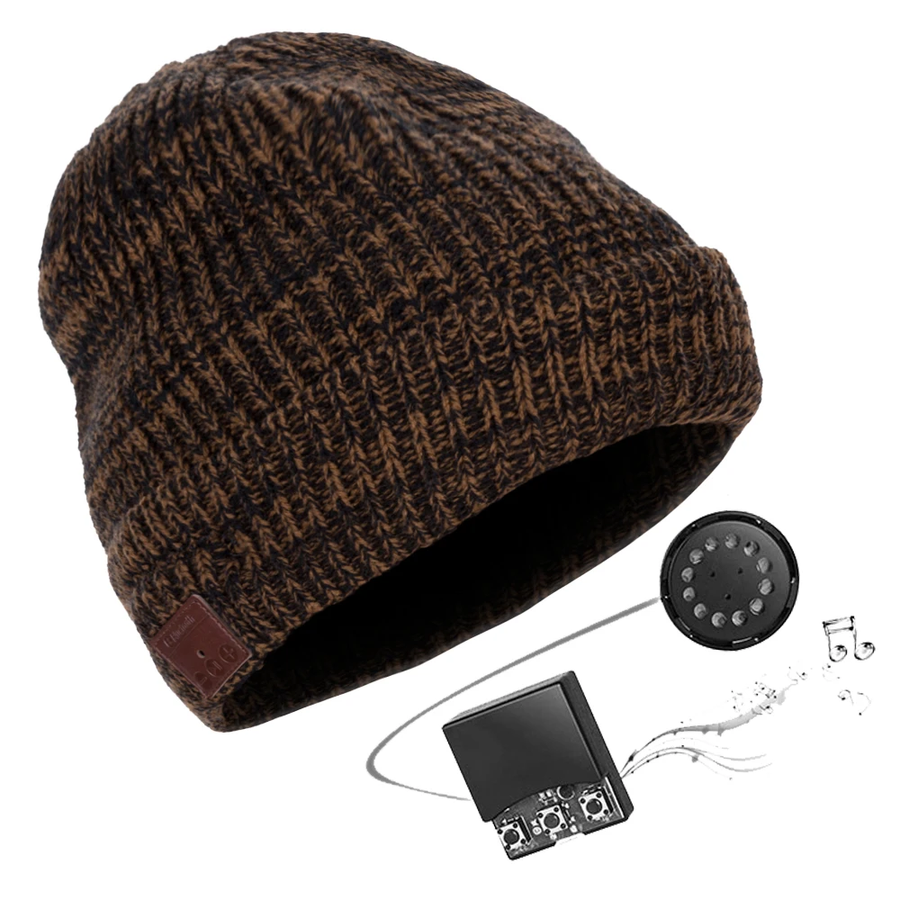 E4111-Wireless Bluetooth Earphone Hat-031-brown