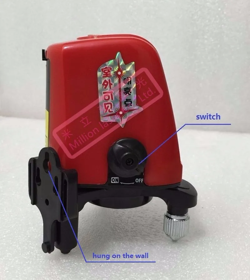 Хорошая упаковка AK435 360 градусов самонивелирующийся крест Лазерная линия спиртовой уровень лазерный уровень красный 2 линии 1 точка горячая Распродажа инструменты уровня