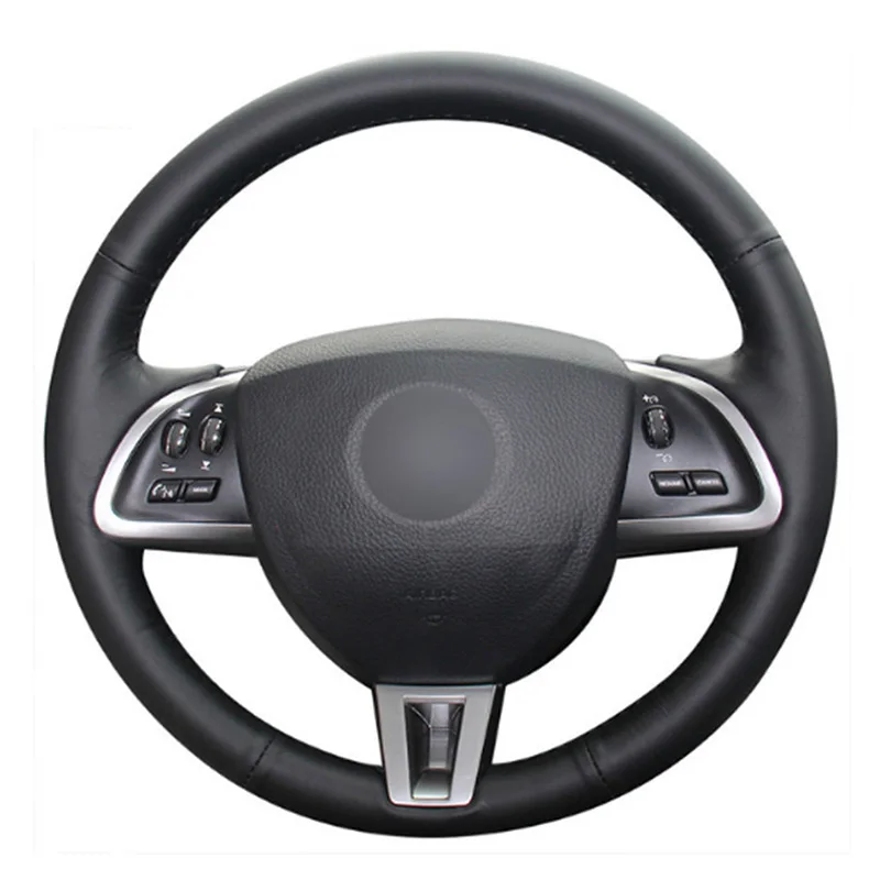 DIY Sewing-on PU Leather Steering Wheel Cover Exact Fit For Jaguar XF Sportbrake 2014 2015 | Автомобили и мотоциклы