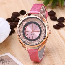 Oval Small Dial Ladies Watch Brand Thin PU Leather Strap Luxury Women Girl Quartz Wristwatches Montre Femme Gifts P15