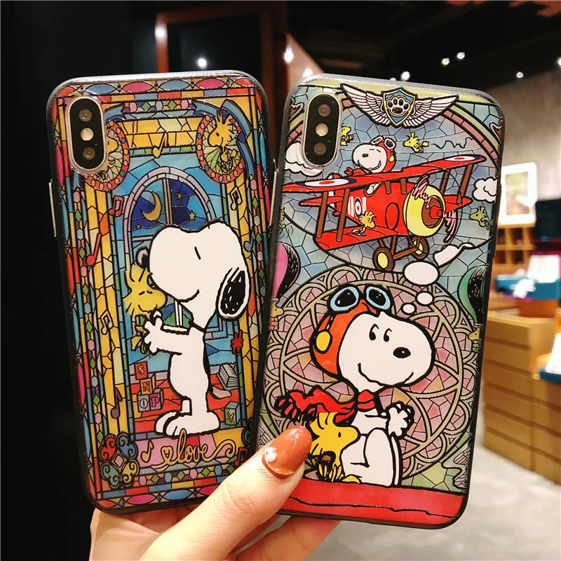 

New Embossed Scrub Animation Pattern Phone Case for iPhone X XS XR XS Max 8 7 6 6S P Silicone Drop Protection Cover