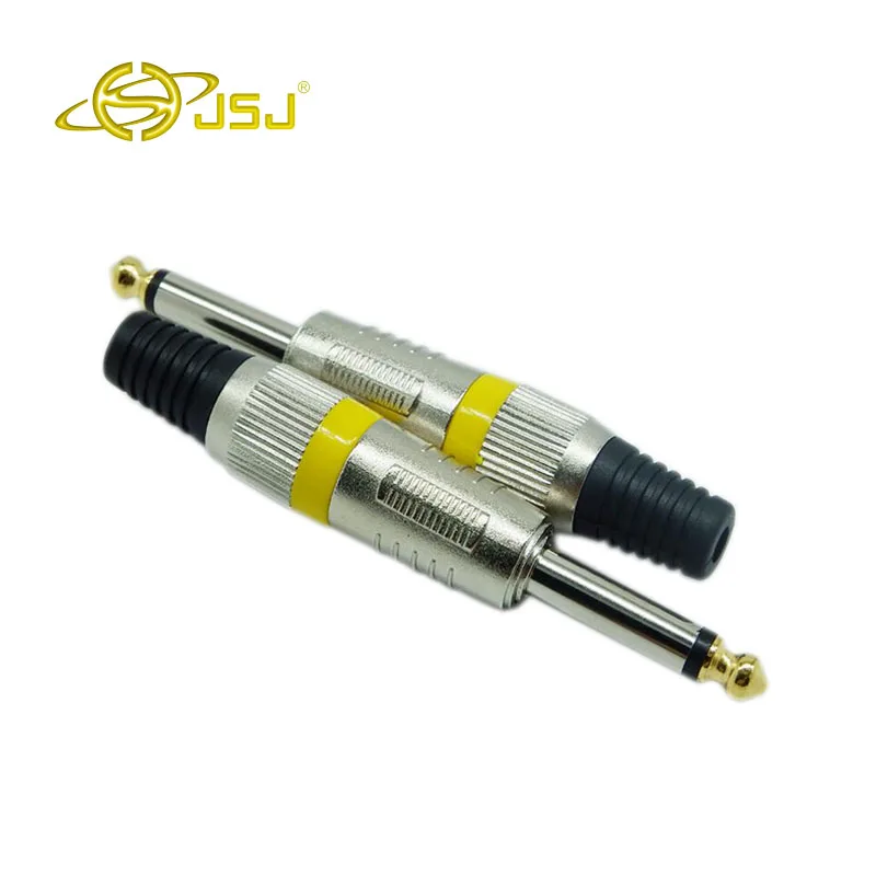 

JSJ 6.35mm 6.5mm connector mono audio plug jack 6.5 amplifier microphone plug 6.35 mono sophomore core Drop 1pcs