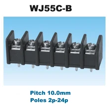 

20Pcs Pitch 10.0mm Center Straight Pin 2P 3P 4P 5P 6P 8P Barrier Screw PCB Terminal Block Wire Bornier Connectors 55C-B 300V 20A