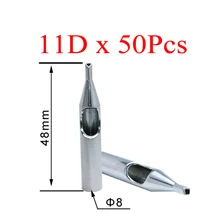 Советы по татуировке для игл 50 шт. насадки из нержавеющей стали наконечники для татуировки SST-310-11DT